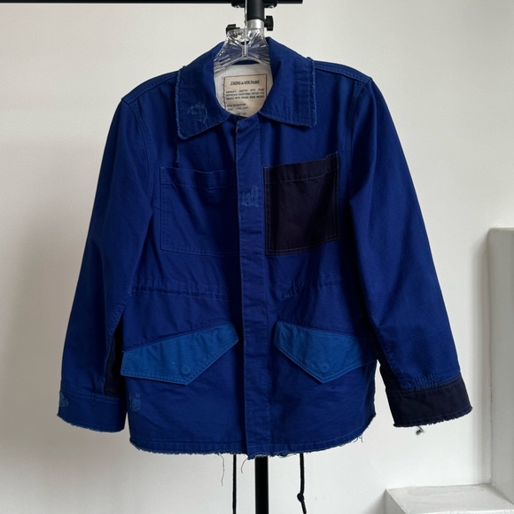 Zadig & Voltaire blue patchwork jacket OR set w/ skirt (size FR 36) - Picture 3 of 6